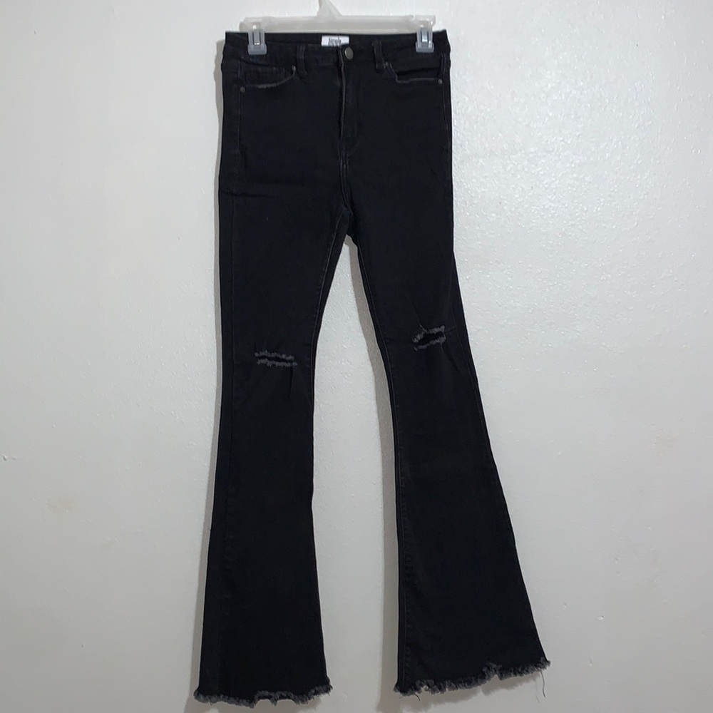 Simple Society: High-Rise Black Flare Jeans